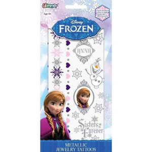 Disney Frozen Metallic Jewelry Tatoos 2 Kit NWT